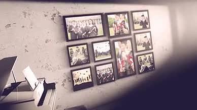 照片墙家居照片展示毕业季回忆录照片AE视频的预览图